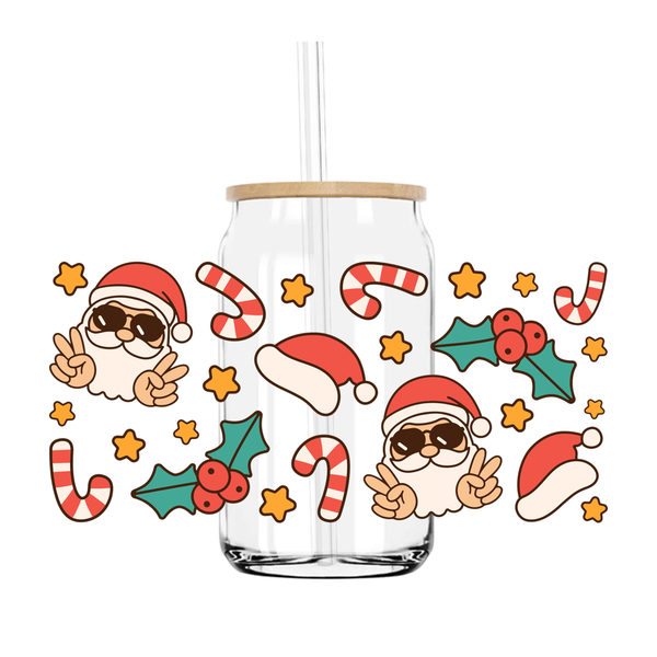 Merry Christmas 16OZ UV DTF Wrap Sticker