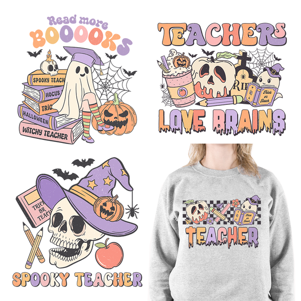 Spooky Teacher Halloween DTF Transfers