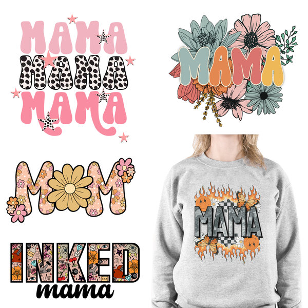 Floral Mama Leopard Mom DTF Transfers