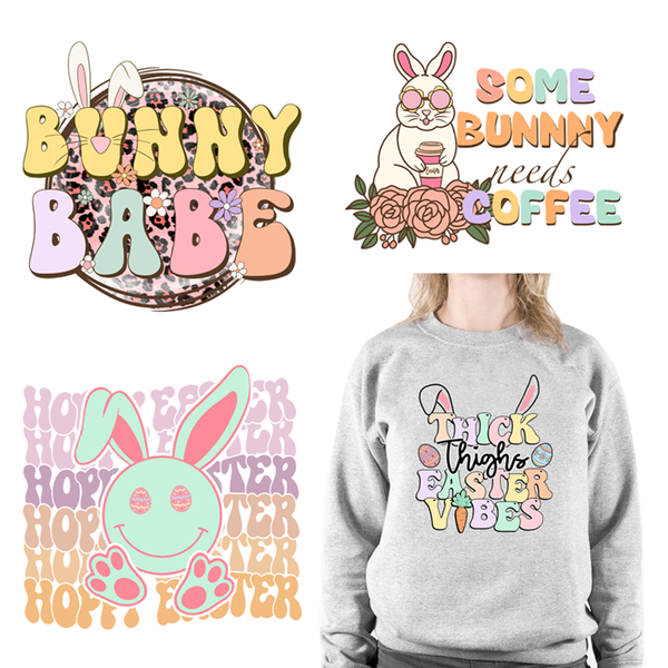 Hip Hop Easter Bunny Babe DTF Transfers