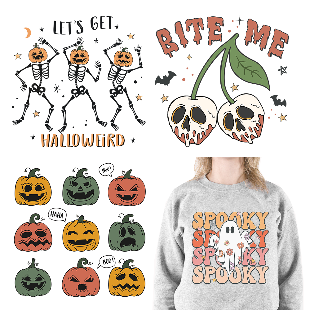 Spooky Mama Babe Boo Crew DTF Transfers