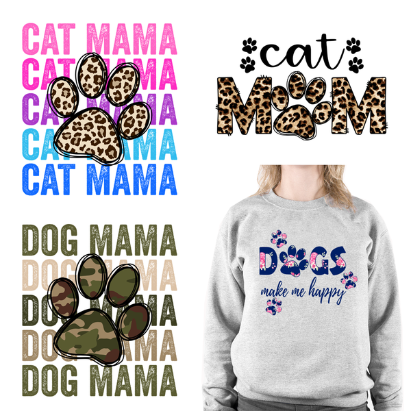 Pet Dog Cat Mama DTF Transfers