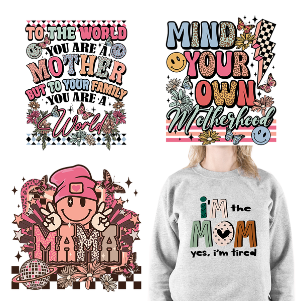 Retro Mother's Day Mama Designs DTF Transfers