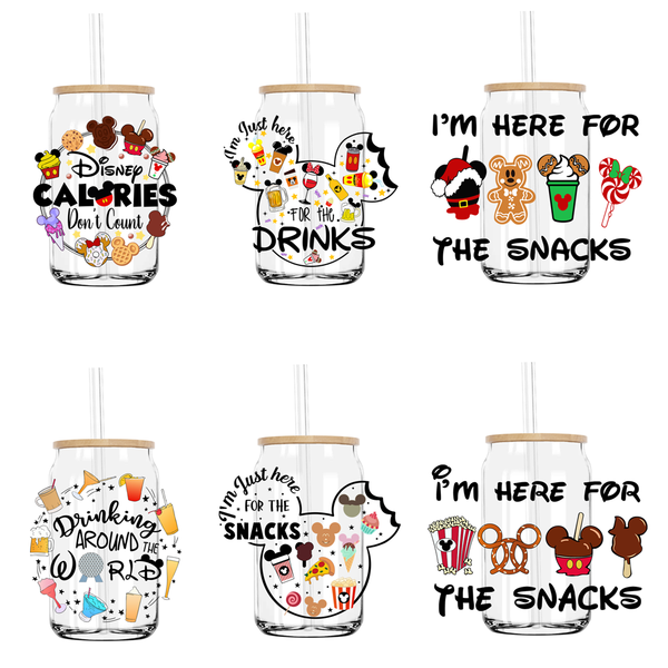 Tis The Season Cute Mouse Snacks Christmas UV DTF Transfer Stickers Decals For Libbey Cold Cups Mugs Tumbler Waterproof DIY Logo