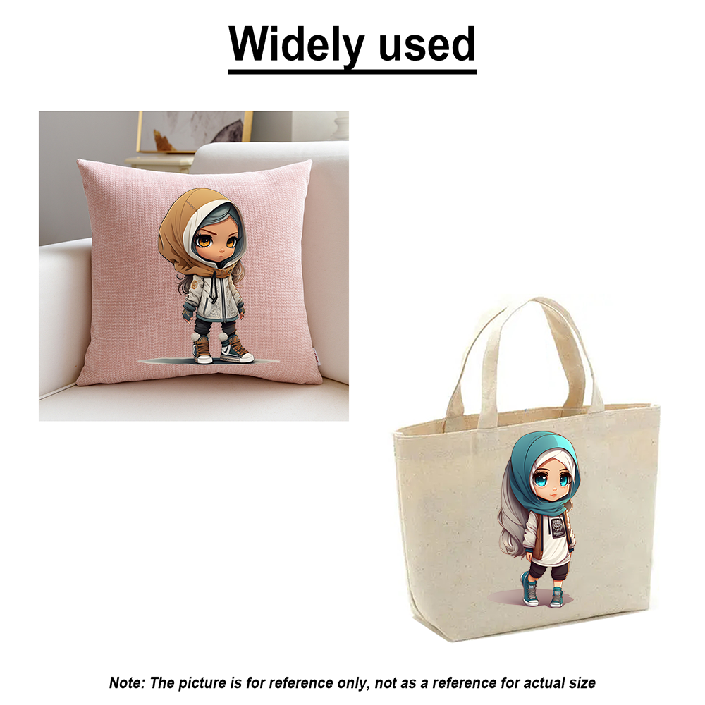 Hijab Chibi Girl DTF Transfers