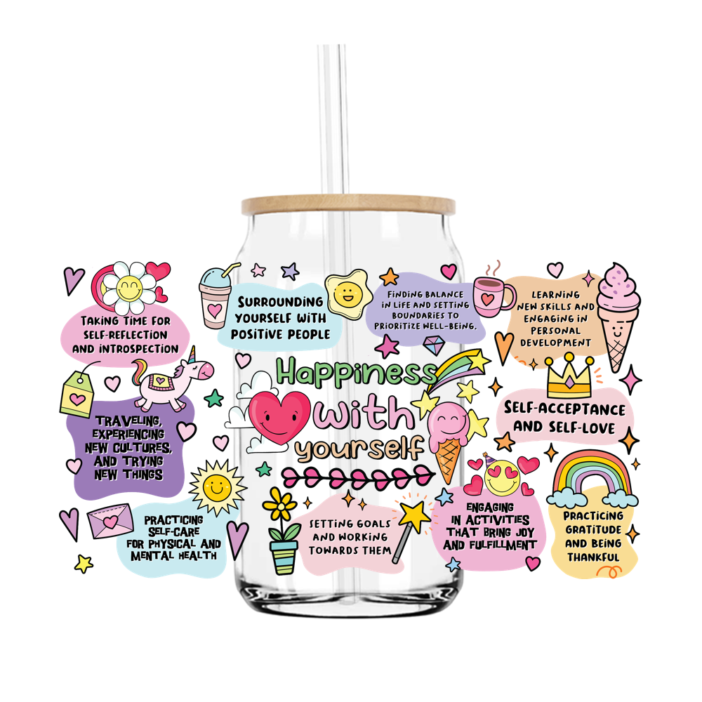 Self Love 16OZ UV DTF Stickers Wrap