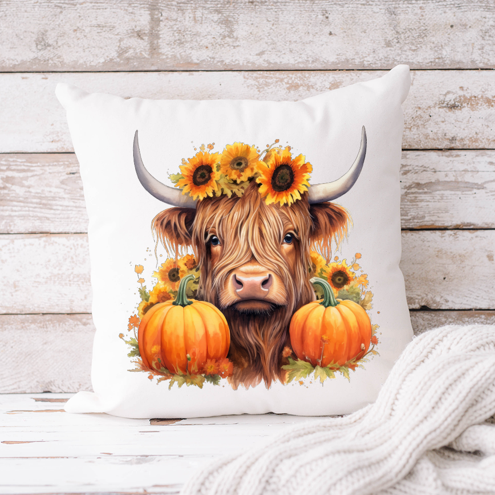 Autumn Howdy Fall Highland Cow Thanksgiving DTF Transfers