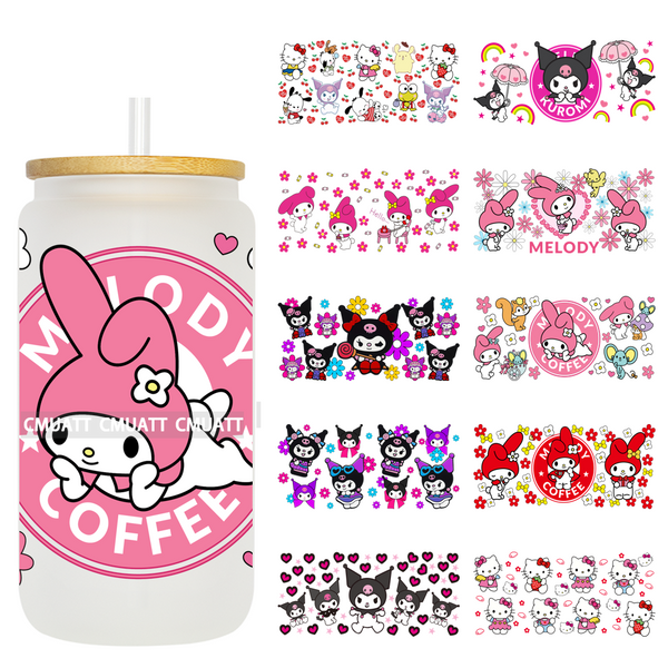 16OZ UV DTF Cup Wraps Sticker For Glass 3D Waterproof Can  Libbey Glass Eco-Friendly High-Resolution Printing