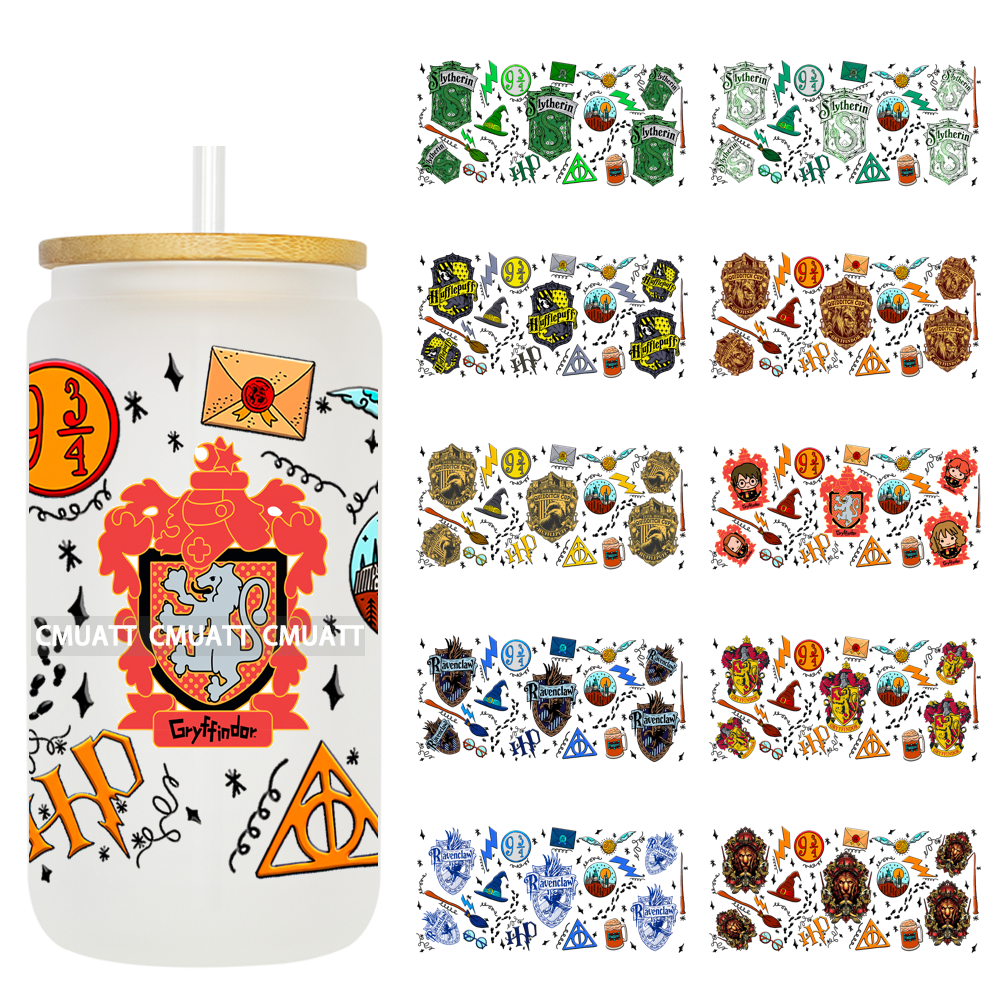 Boyes 16oz UV DTF Cup Wrap Transfers Stickers Adhesive Outdoor Bottles Libbey Glass Customized DIY Craft