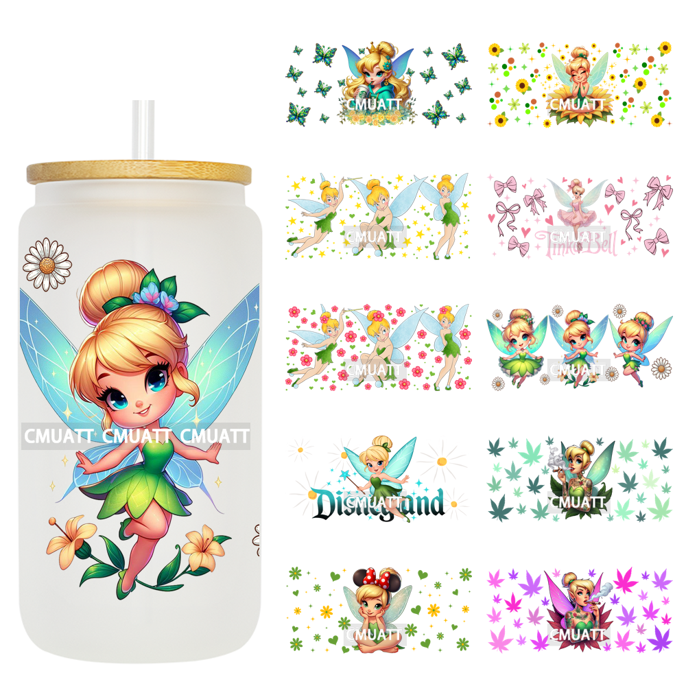 Cartoon Fly 16oz UV DTF Cup Wrap Transfers Stickers DIY Customized Selfadhesive Stickers Waterproof