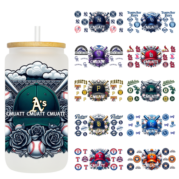Sports Bassball 16oz UV DTF Cup Wrap Transfers Stickers Decorate  Mugs Beer Can Bottle DIY Craft Free Shipping