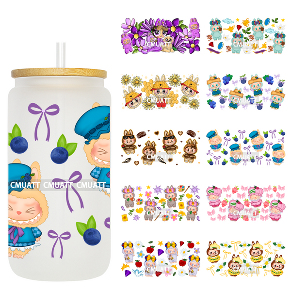 UV DTF Cup Wraps 16OZ Wholesale Custom Bulk Waterproof Cartoon Cute Monster Coquette Bow DIY Craft Mug Glass