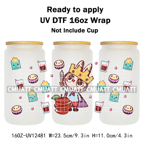 Cartoon Monster UV DTF Cup Wrap Transfers Stickers Bulk Bundle Personalized DIY Custom Selfadhesive Printing