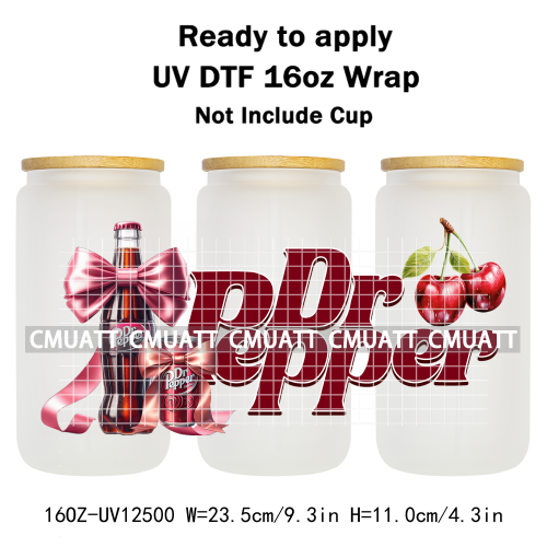 Coquette Drink 16oz UV DTF Cup Wrap Transfers Stickers Printing DIY  Craft Custom Selfadhesive Waterproof