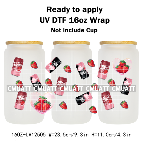 Coquette Drink 16oz UV DTF Cup Wrap Transfers Stickers Printing DIY  Craft Custom Selfadhesive Waterproof