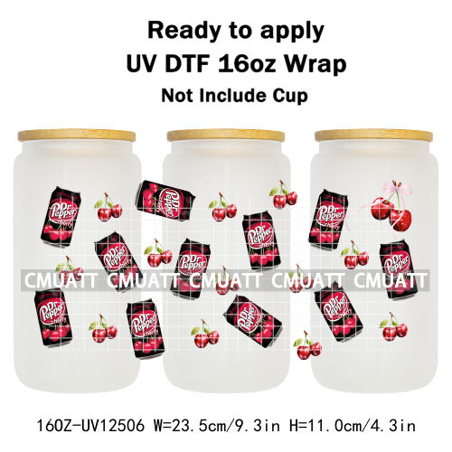 Coquette Drink 16oz UV DTF Cup Wrap Transfers Stickers Printing DIY  Craft Custom Selfadhesive Waterproof