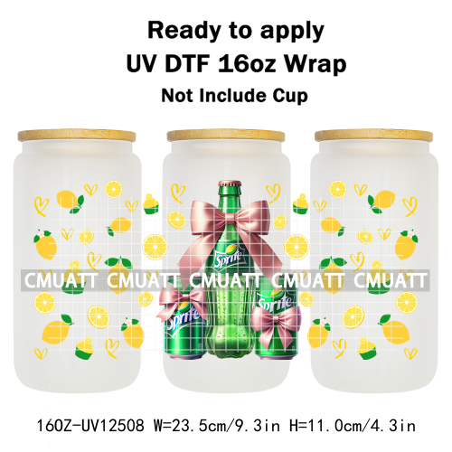 Coquette Drink 16oz UV DTF Cup Wrap Transfers Stickers Printing DIY  Craft Custom Selfadhesive Waterproof