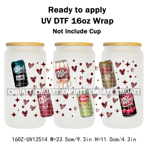 Coquette Drink 16oz UV DTF Cup Wrap Transfers Stickers Printing DIY  Craft Custom Selfadhesive Waterproof