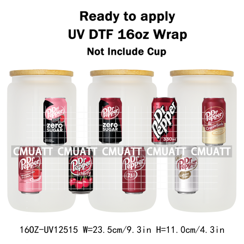 Coquette Drink 16oz UV DTF Cup Wrap Transfers Stickers Printing DIY  Craft Custom Selfadhesive Waterproof