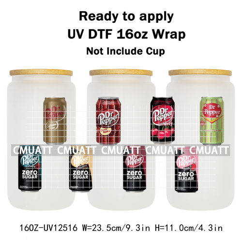 Coquette Drink 16oz UV DTF Cup Wrap Transfers Stickers Printing DIY  Craft Custom Selfadhesive Waterproof