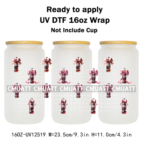 Coquette Drink 16oz UV DTF Cup Wrap Transfers Stickers Printing DIY  Craft Custom Selfadhesive Waterproof
