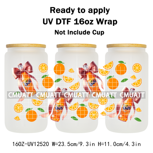 Coquette Drink 16oz UV DTF Cup Wrap Transfers Stickers Printing DIY  Craft Custom Selfadhesive Waterproof