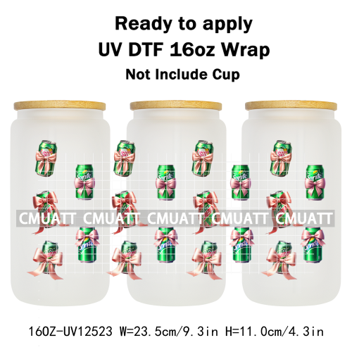 Coquette Drink 16oz UV DTF Cup Wrap Transfers Stickers Printing DIY  Craft Custom Selfadhesive Waterproof