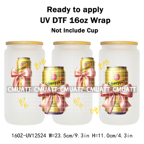 Coquette Drink 16oz UV DTF Cup Wrap Transfers Stickers Printing DIY  Craft Custom Selfadhesive Waterproof