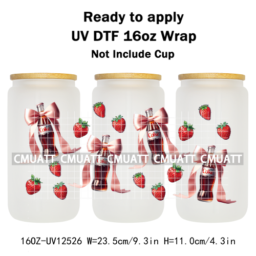 Coquette Drink 16oz UV DTF Cup Wrap Transfers Stickers Printing DIY  Craft Custom Selfadhesive Waterproof