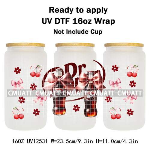 Coquette Drink 16oz UV DTF Cup Wrap Transfers Stickers Printing DIY  Craft Custom Selfadhesive Waterproof
