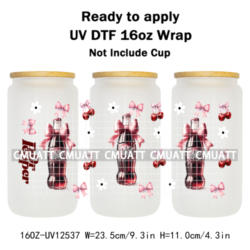 Coquette Drink 16oz UV DTF Cup Wrap Transfers Stickers Printing DIY  Craft Custom Selfadhesive Waterproof