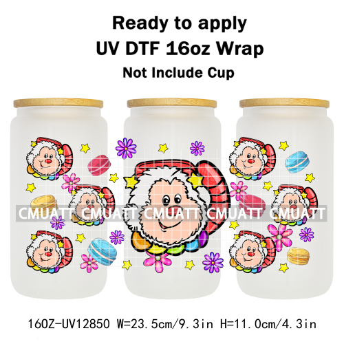 Cartoon Cup Designs UV DTF Cup Wrap Transfers Stickers Bundle For DIY Custom Sticky On Plate Tableware Mugs