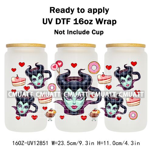 Cartoon Cup Designs UV DTF Cup Wrap Transfers Stickers Bundle For DIY Custom Sticky On Plate Tableware Mugs