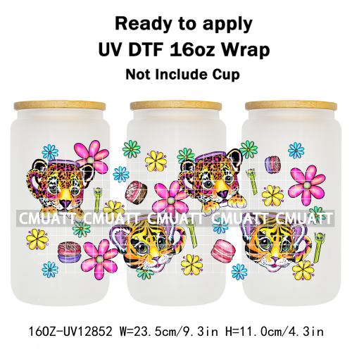 Cartoon Cup Designs UV DTF Cup Wrap Transfers Stickers Bundle For DIY Custom Sticky On Plate Tableware Mugs