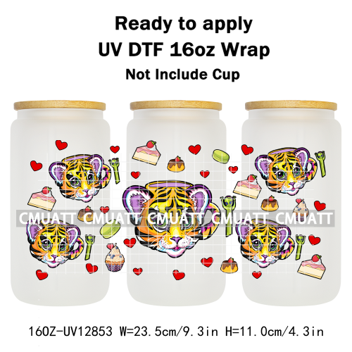 Cartoon Cup Designs UV DTF Cup Wrap Transfers Stickers Bundle For DIY Custom Sticky On Plate Tableware Mugs