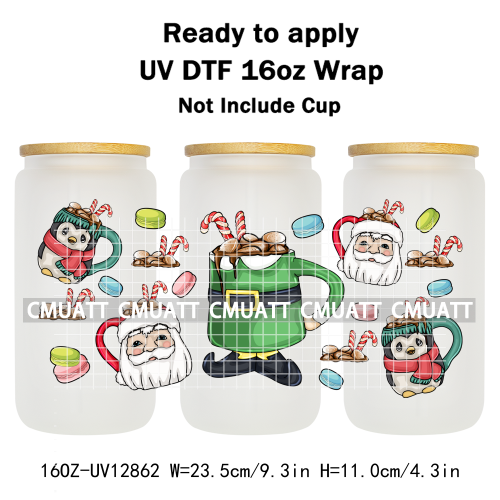 Cartoon Cup Designs UV DTF Cup Wrap Transfers Stickers Bundle For DIY Custom Sticky On Plate Tableware Mugs