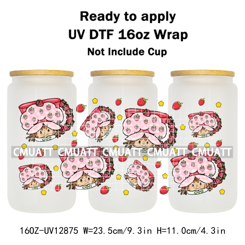 Cartoon Cup Designs UV DTF Cup Wrap Transfers Stickers Bundle For DIY Custom Sticky On Plate Tableware Mugs