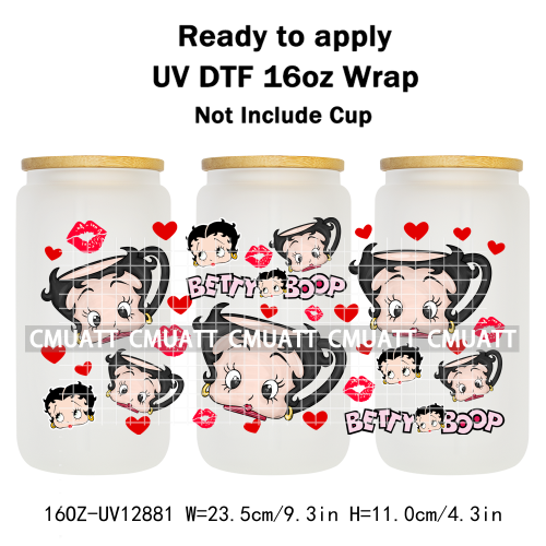 Cartoon Cup Designs UV DTF Cup Wrap Transfers Stickers Bundle For DIY Custom Sticky On Plate Tableware Mugs