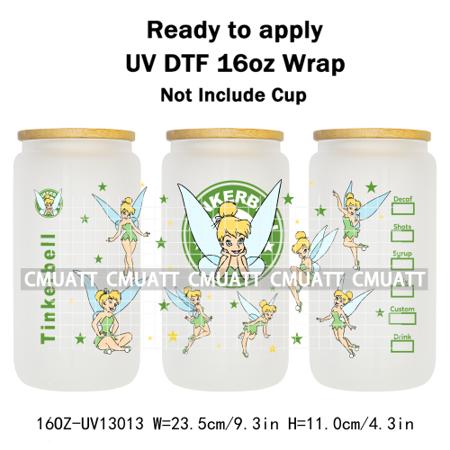 Cartoon Animal 16oz UV DTF Cup Wrap Cartoon Libbey Glass Beer Can Tumbler Stickers Waterproof  Adhesive