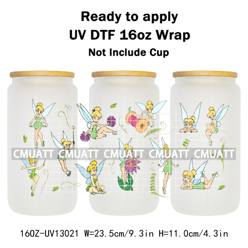 Cartoon Animal 16oz UV DTF Cup Wrap Cartoon Libbey Glass Beer Can Tumbler Stickers Waterproof  Adhesive