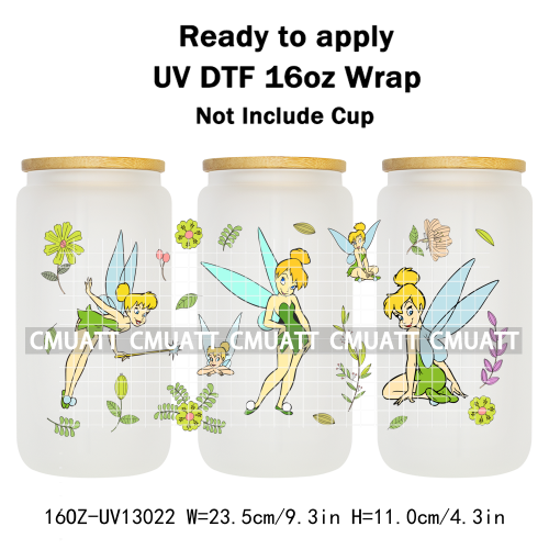 Cartoon Animal 16oz UV DTF Cup Wrap Cartoon Libbey Glass Beer Can Tumbler Stickers Waterproof  Adhesive