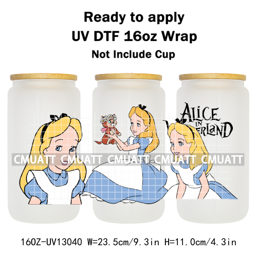 Cartoon Animal 16oz UV DTF Cup Wrap Cartoon Libbey Glass Beer Can Tumbler Stickers Waterproof  Adhesive