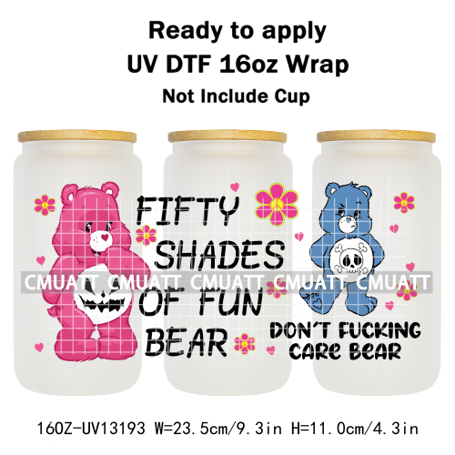 UV DTF Cup Wrap Transfer Stickers For 16oz Libbey Glass Customizable Durable Waterproof Selfadhesive Stickers