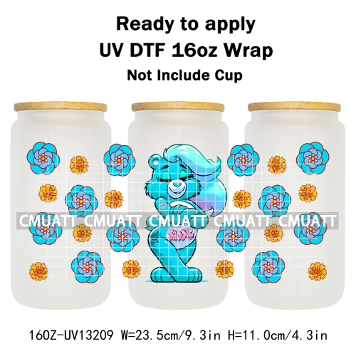 UV DTF Cup Wrap Transfer Stickers For 16oz Libbey Glass Customizable Durable Waterproof Selfadhesive Stickers