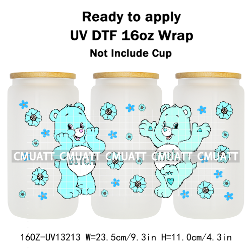 UV DTF Cup Wrap Transfer Stickers For 16oz Libbey Glass Customizable Durable Waterproof Selfadhesive Stickers