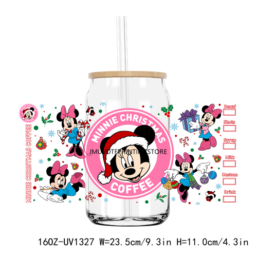 Beautiful Princess Queen 16OZ UV DTF Cup Wrap Transfers Stickers Custom Labels DIY Durable Waterproof Logo For Libbey Glass Can