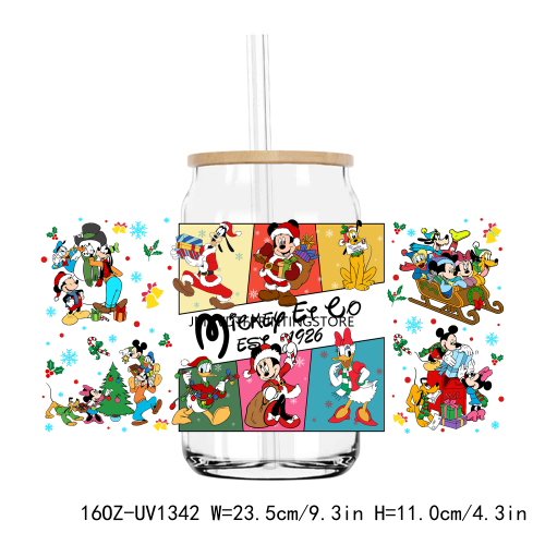 Cute Halloween Cartoon 16OZ UV DTF Cup Wrap Transfers Stickers Custom Labels DIY Durable Waterproof Logo For Libbey Glass Can