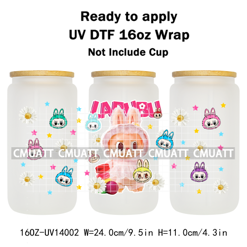 Cute Monsters UV DTF Wraps Transfers Stickers Mugs Beer Can Bottle 16oz Libbey Glass Free Shipping Bulk