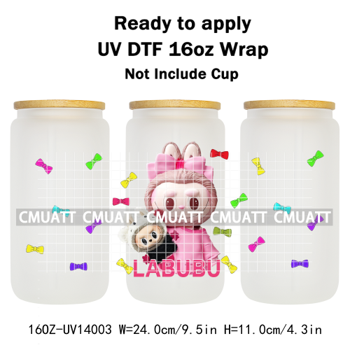 Cute Monsters UV DTF Wraps Transfers Stickers Mugs Beer Can Bottle 16oz Libbey Glass Free Shipping Bulk