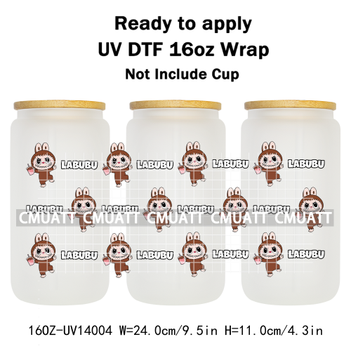 Cute Monsters UV DTF Wraps Transfers Stickers Mugs Beer Can Bottle 16oz Libbey Glass Free Shipping Bulk